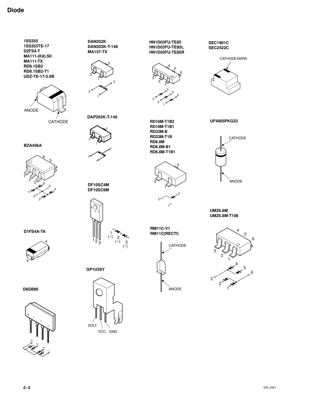 Sony RMPJHS1, SUHS1, VPLHS1FP service manual Diode 