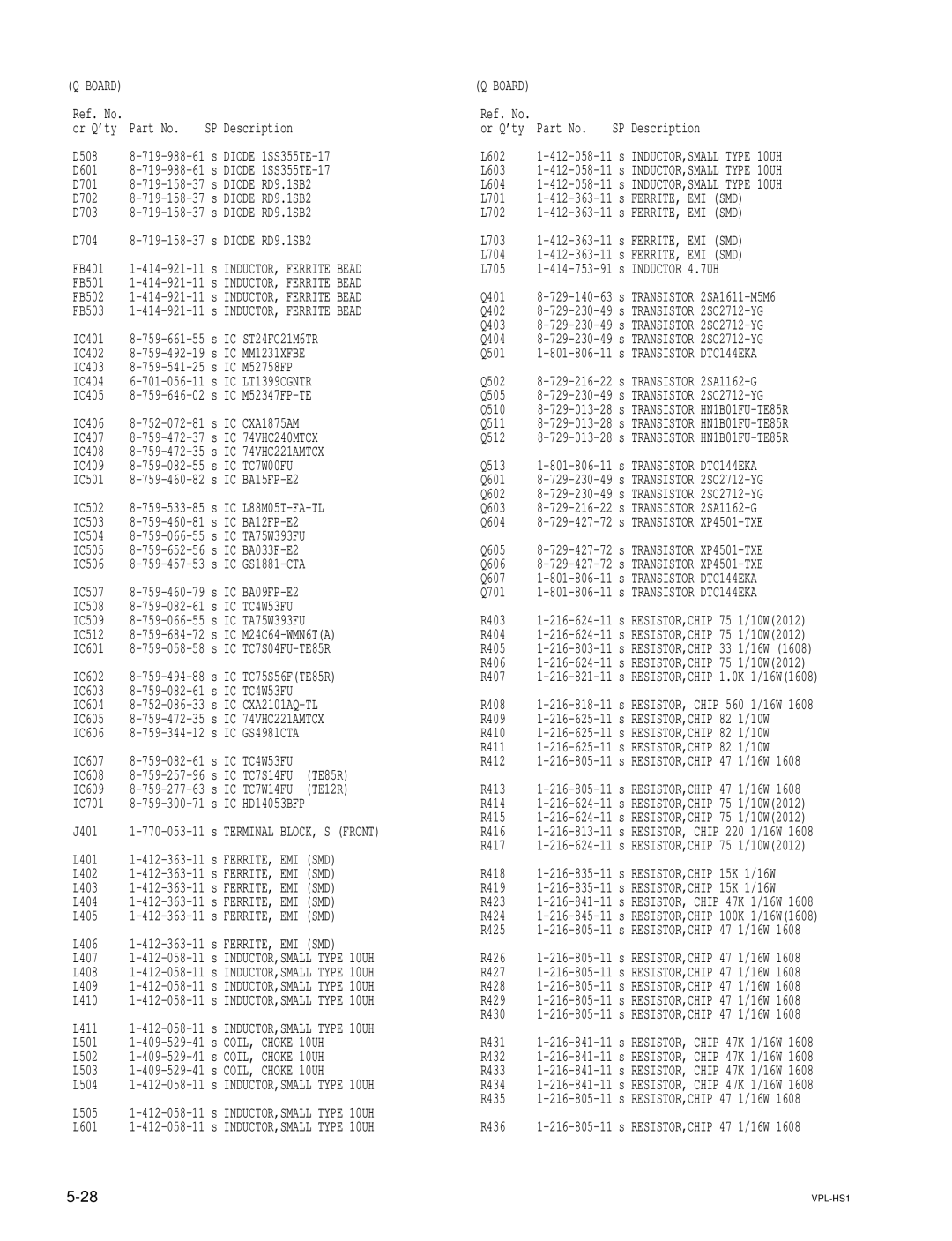 Sony SUHS1, RMPJHS1 Diode RD9.1SB2, Ferrite, Emi Smd, IC LT1399CGNTR, IC 74VHC240MTCX, IC 74VHC221AMTCX, IC TC7S04FU-TE85R 