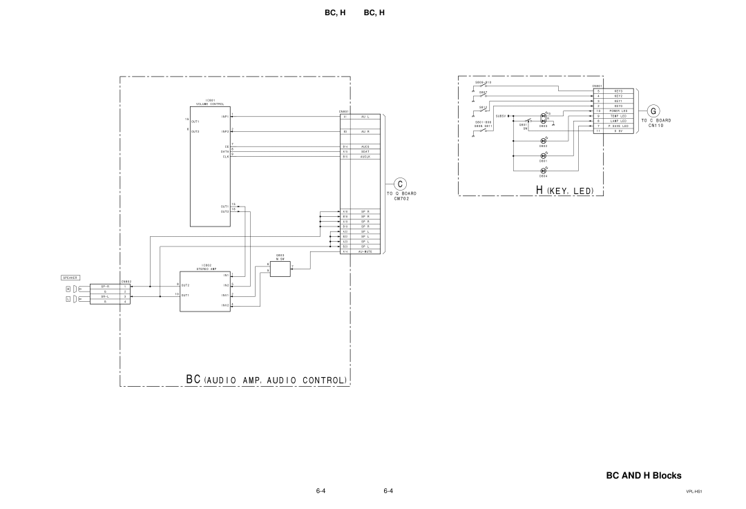 Sony RMPJHS1 Speaker, Sp-R Sr-L, Volume Control, Au L, INP1 OUT1 OUT2 INP2 AU R Aucs, Data, CLK Auclk, Sp R, Sp L, Au-Mute 