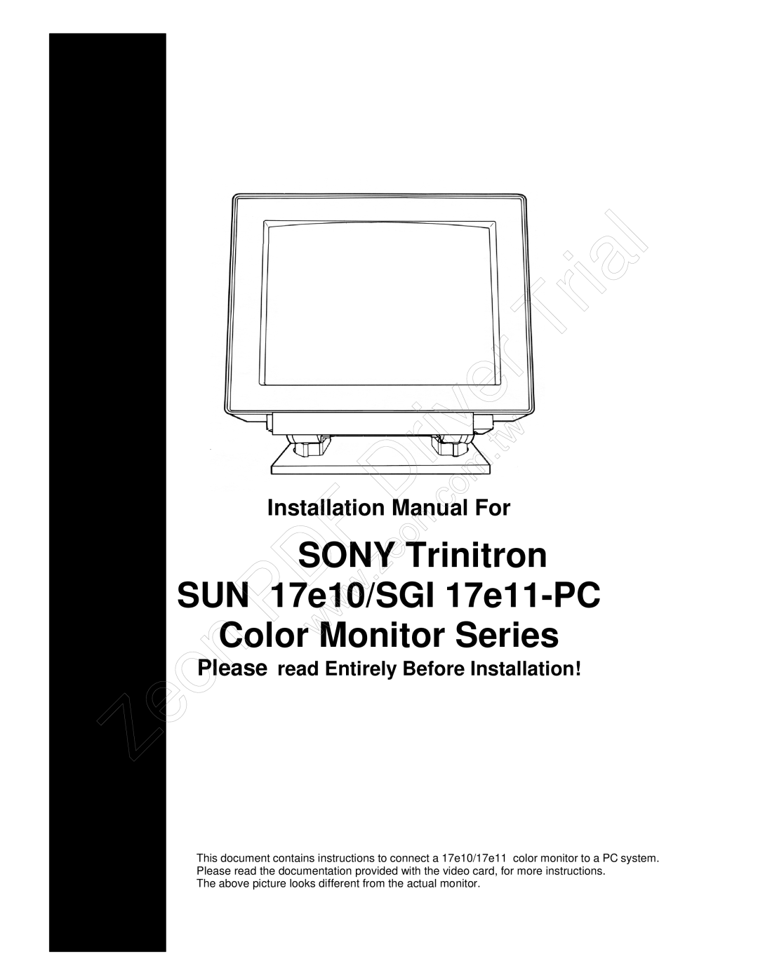 Sony SUN 17e10/SGI 17e11-PC installation manual Driver, Zeon 