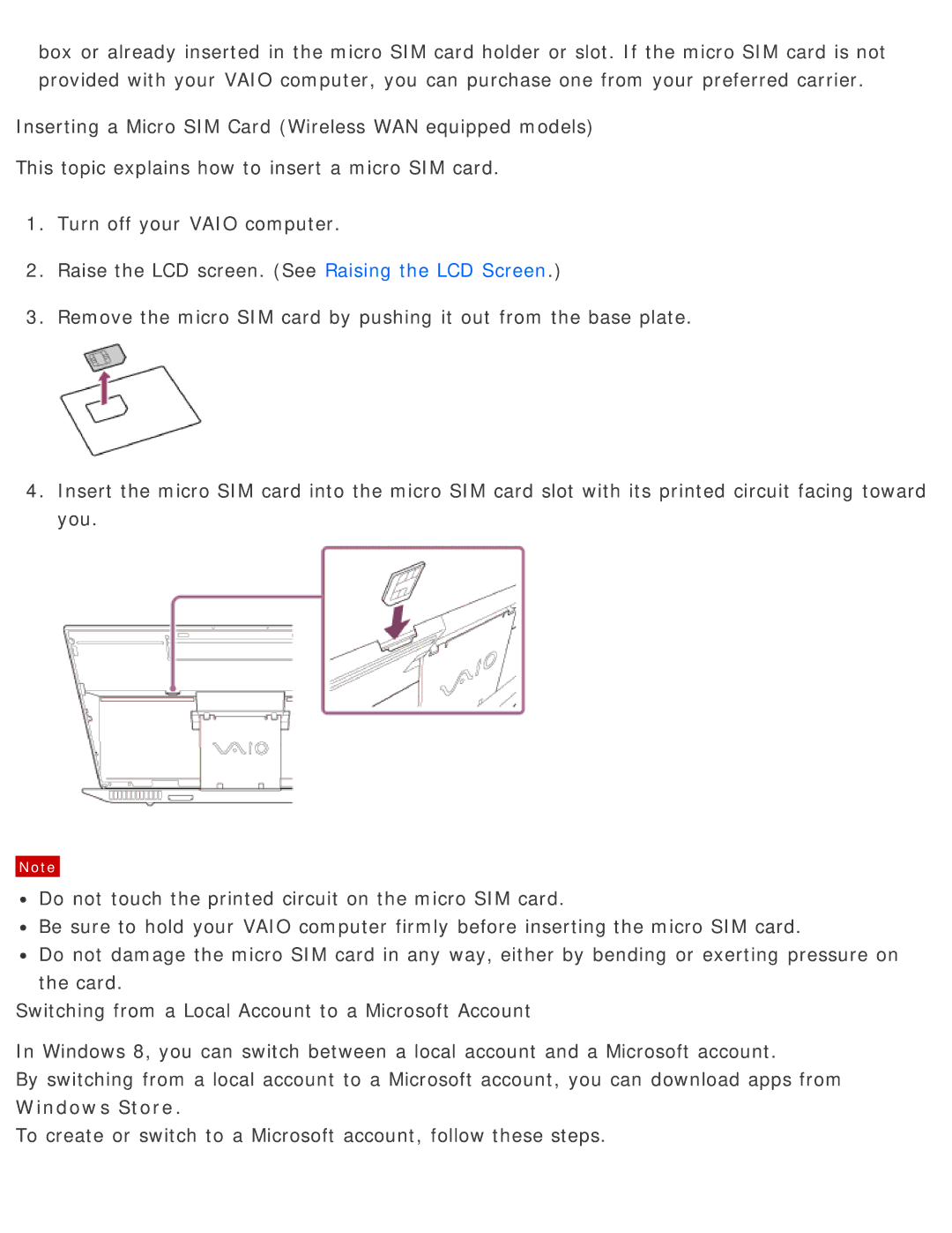 Sony SVD13225PXB manual 