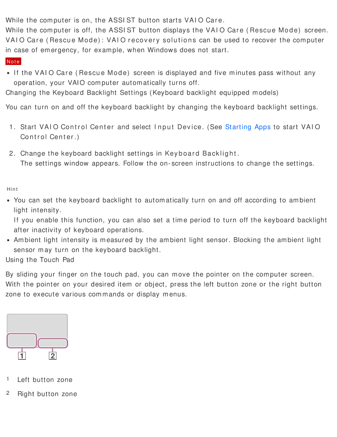 Sony SVD13225PXB manual Hint 