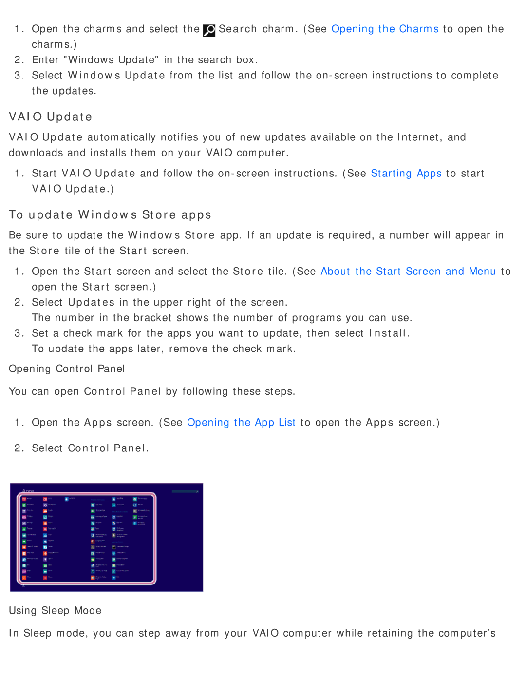 Sony SVD13225PXB manual Vaio Update 