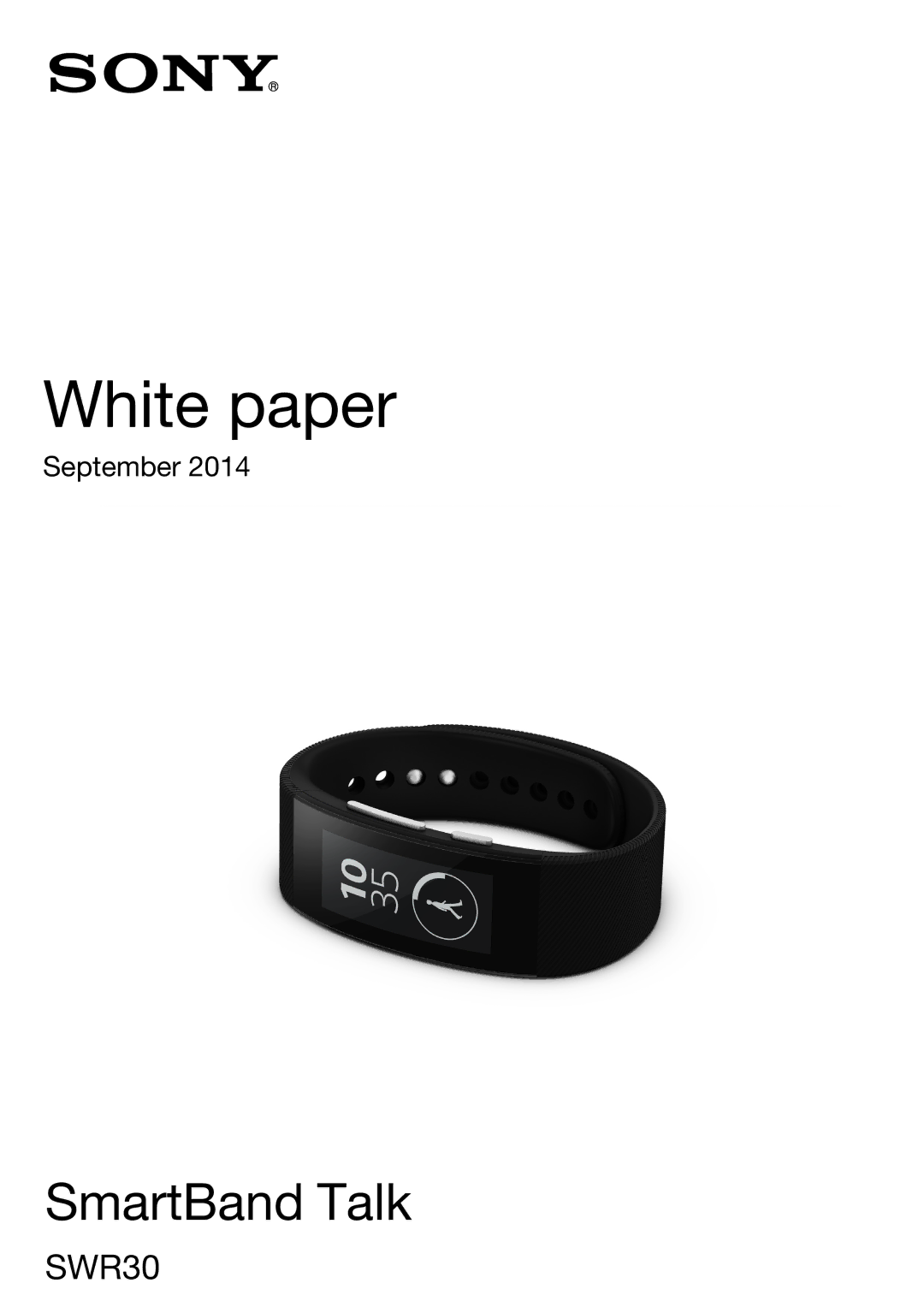 Sony SWR30 manual White paper 