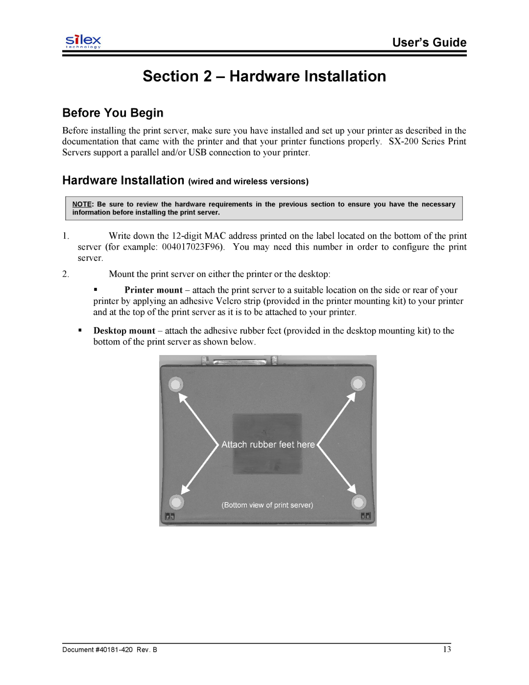 Sony SX-215 user manual Hardware Installation, Before You Begin 