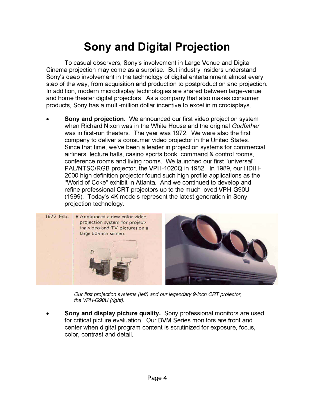 Sony SXRD 4K manual Sony and Digital Projection 