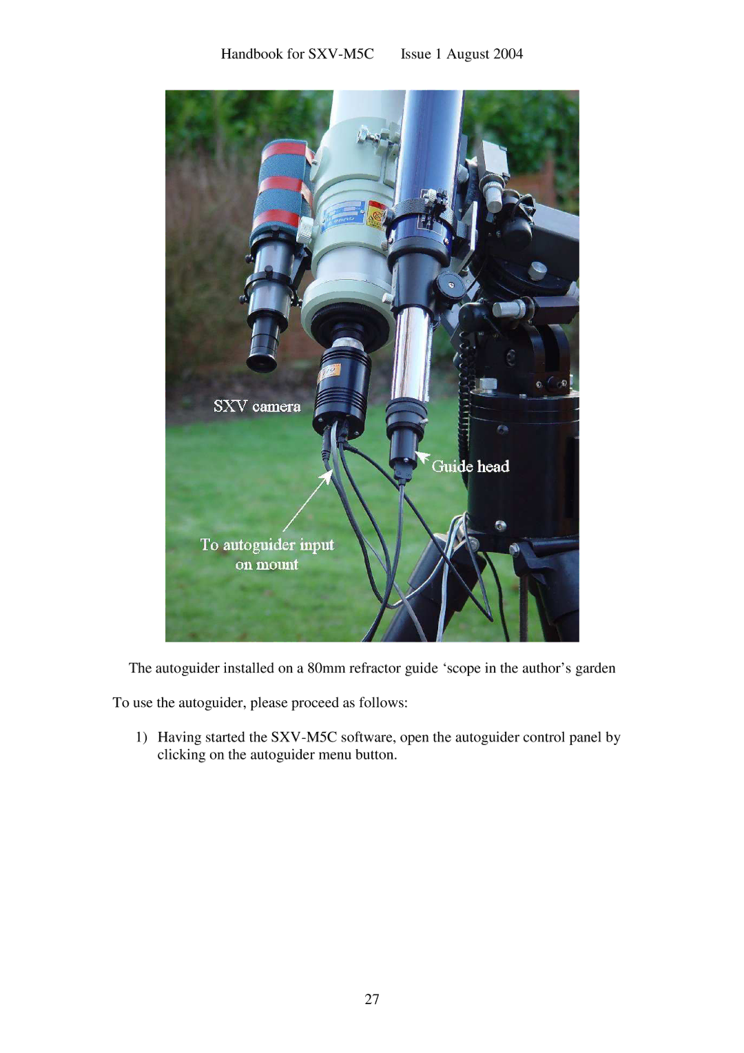 Sony SXV-M5C user manual 