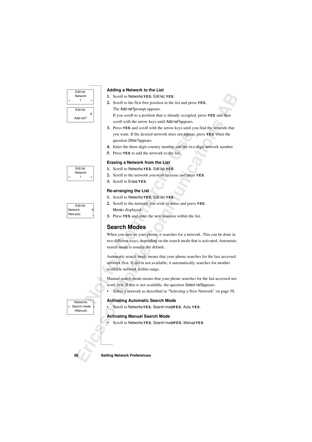 Sony T10s warranty Search Modes, S and then, Move is displayed 