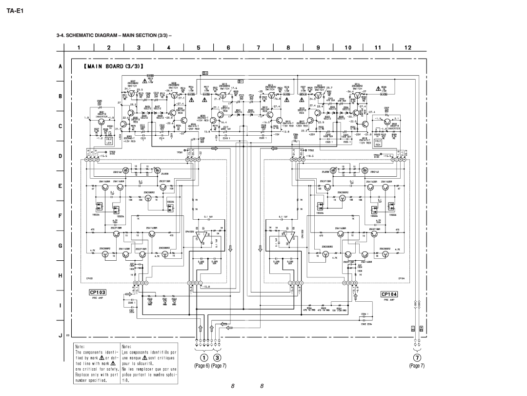 Sony TA-E1 manual Page 6 Page, SCHEMATIC DIAGRAM - MAIN /3 