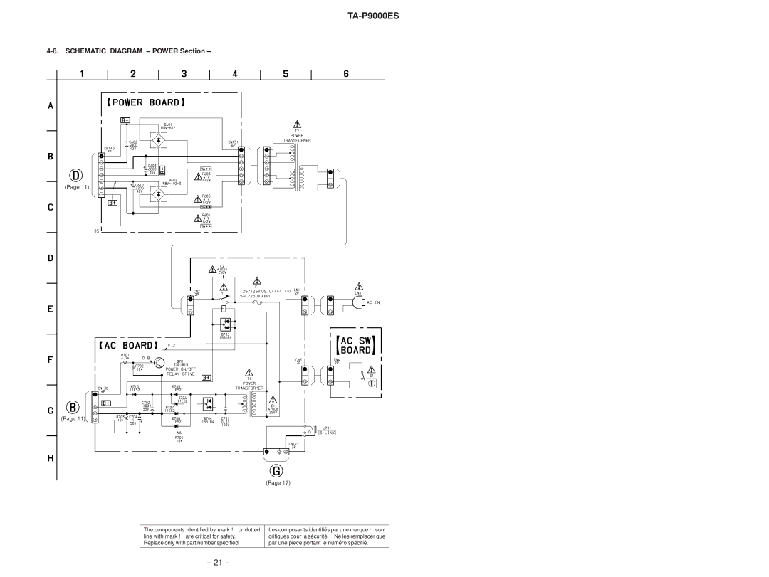 Sony TA-P9000ES service manual Schematic Diagram Power Section 