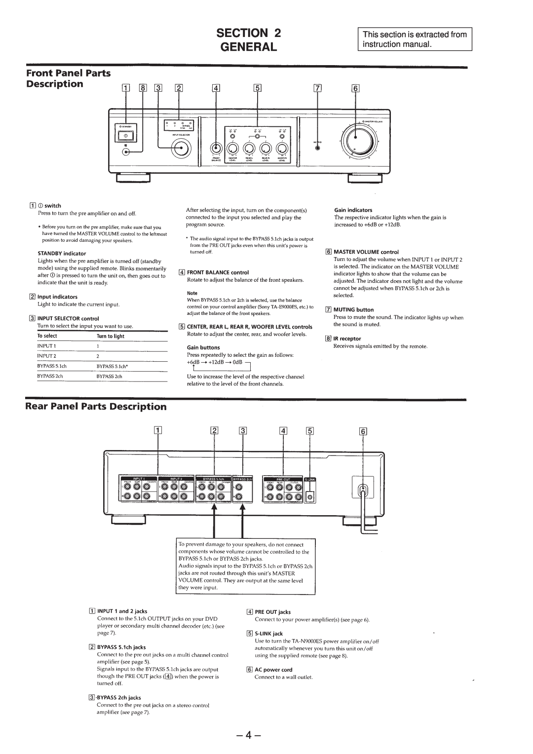 Sony TA-P9000ES service manual Section General 