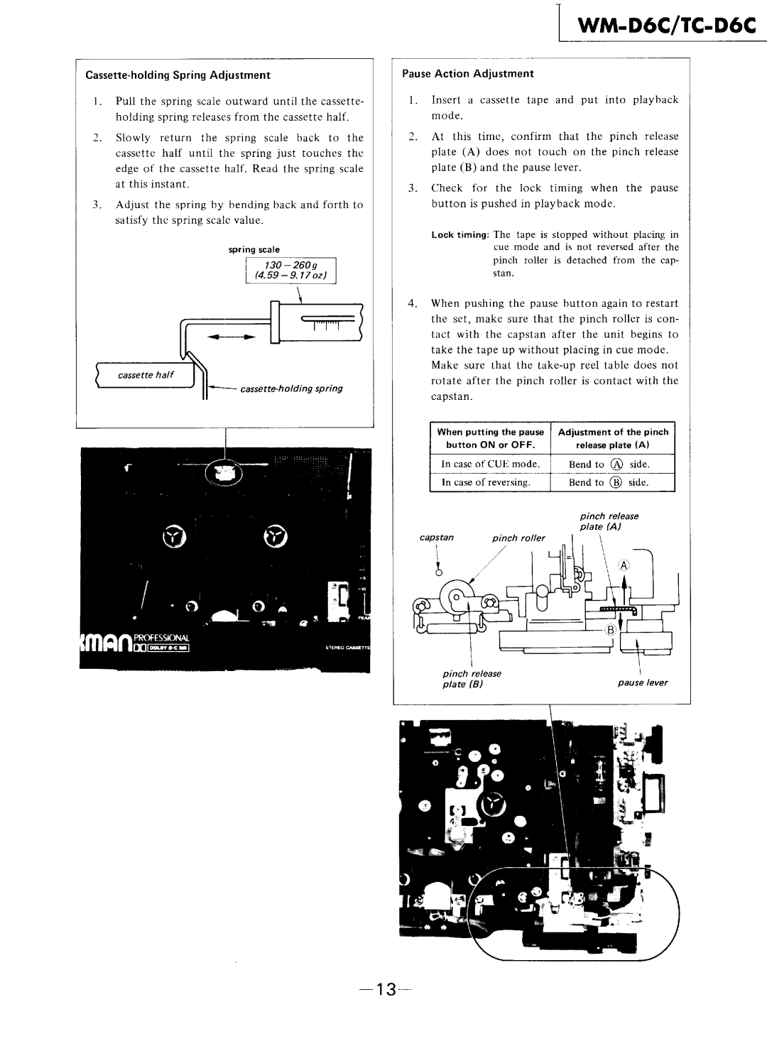 Sony WM-D6C, TC-D6C manual 