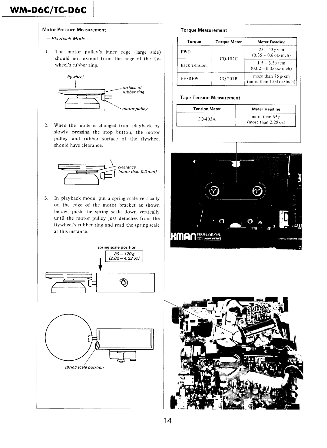 Sony TC-D6C, WM-D6C manual 