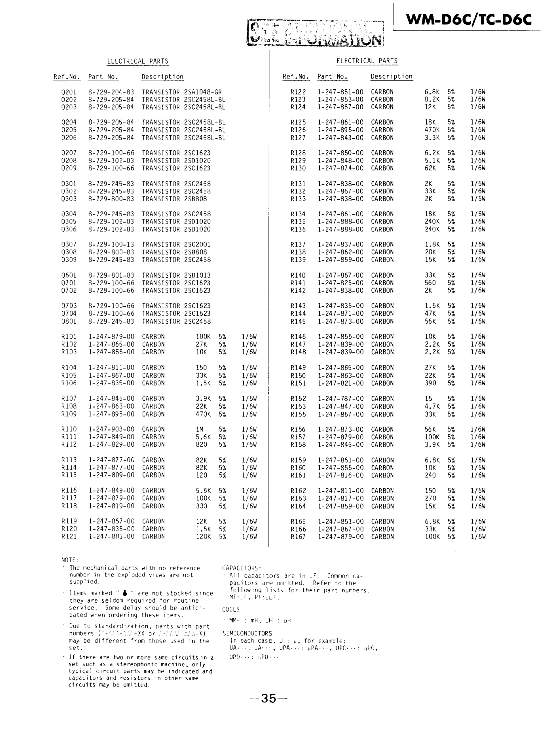 Sony WM-D6C, TC-D6C manual 