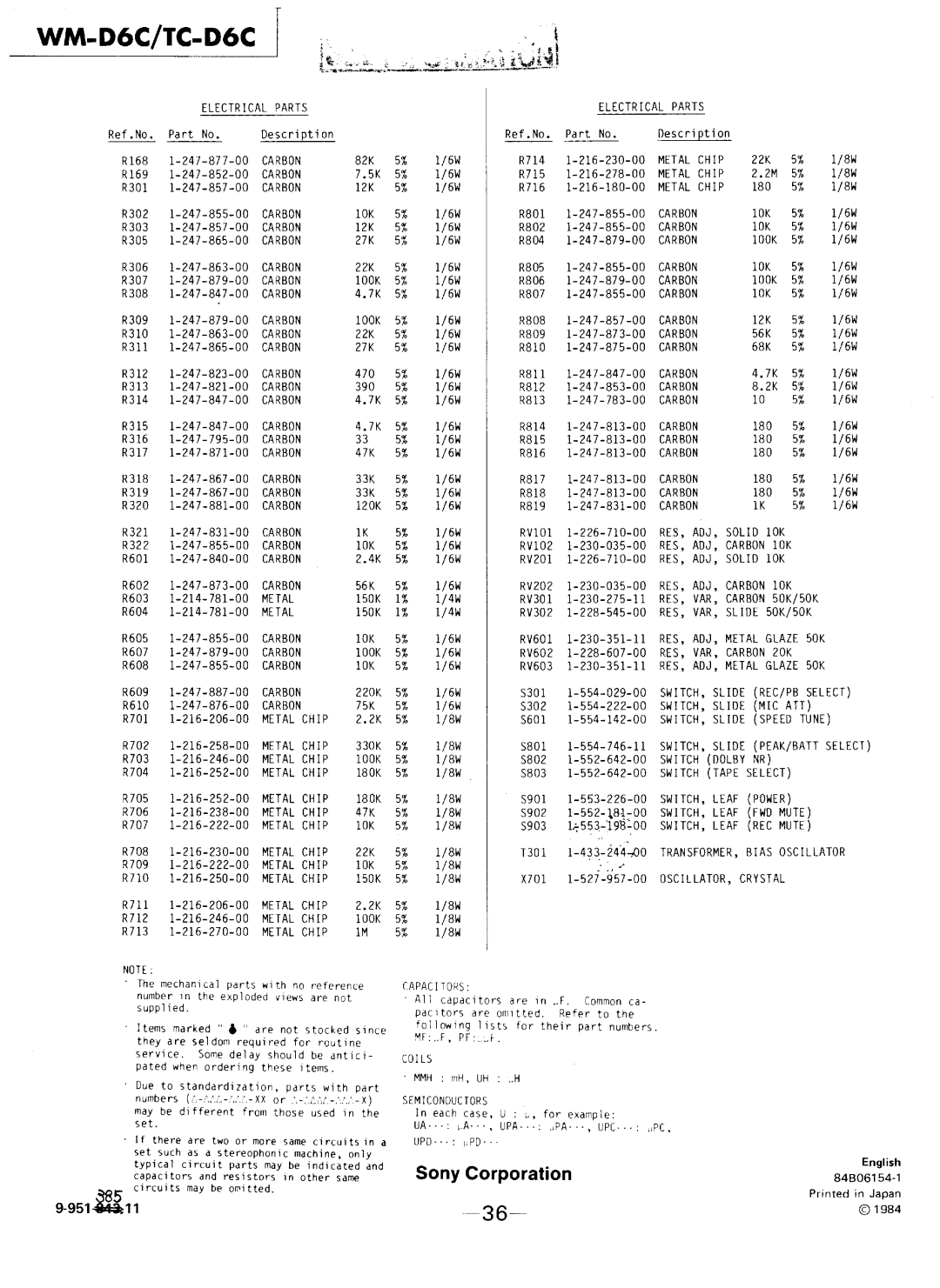 Sony TC-D6C, WM-D6C manual 