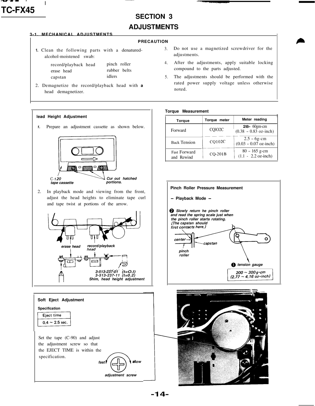 Sony TC-FX45 specifications 