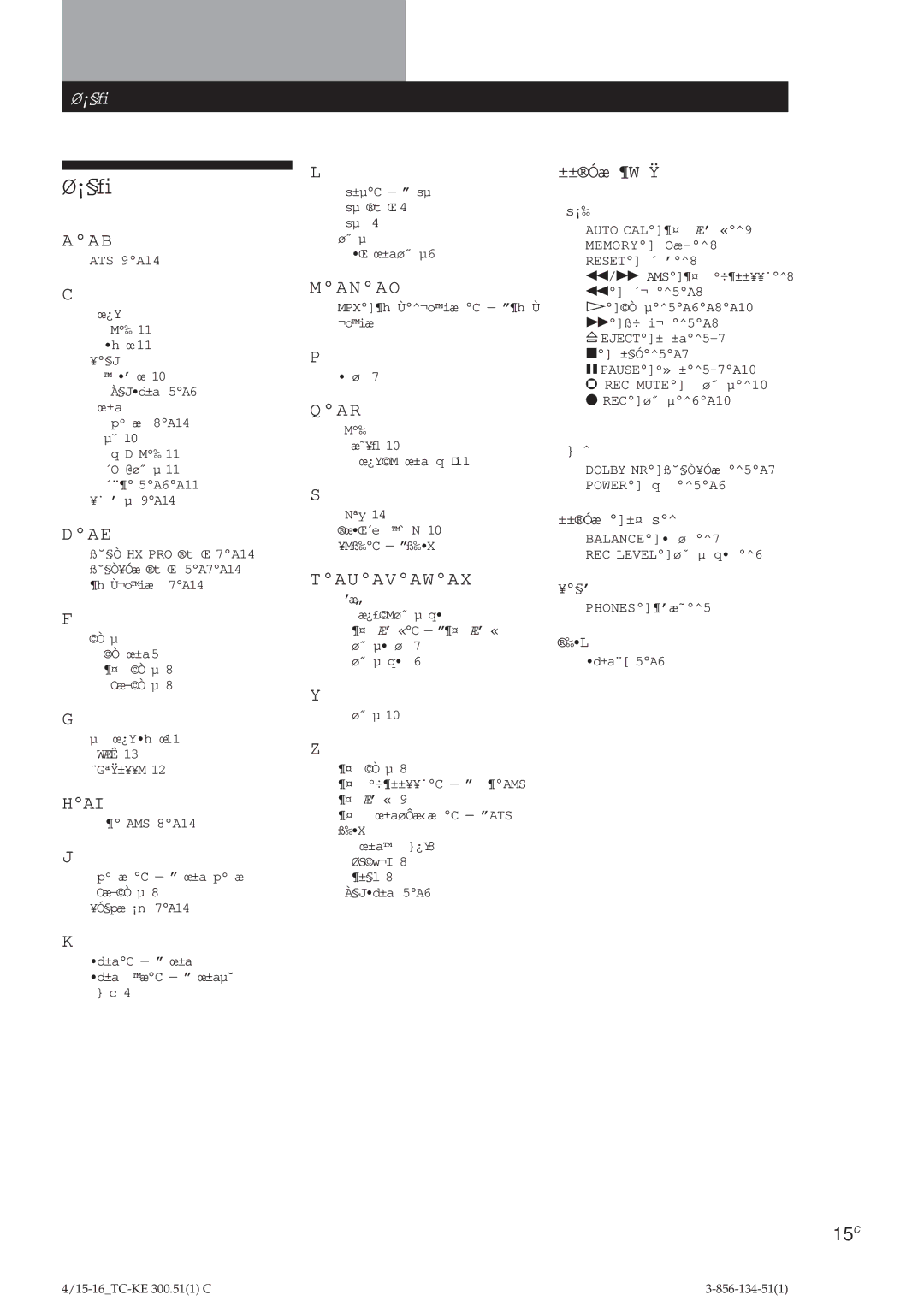 Sony TC-KE300 operating instructions ¡§ﬁ 