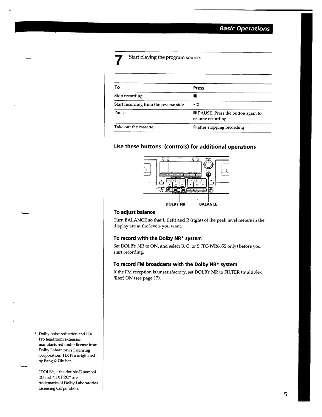 Sony TC-WR565, TC-WR665S manual 