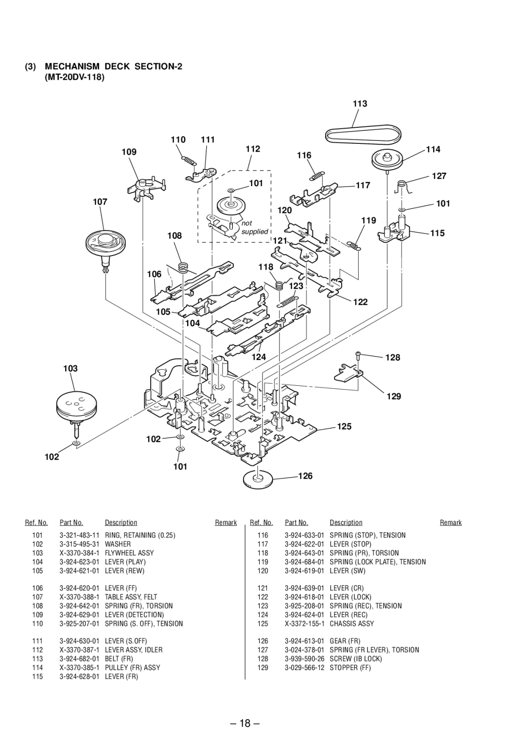 Sony TCM-21DV, TCM-22DV, TCM-20DV service manual 110 109 112 116 101 107 120 