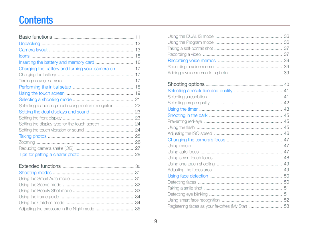 Sony TL220 user manual Contents 