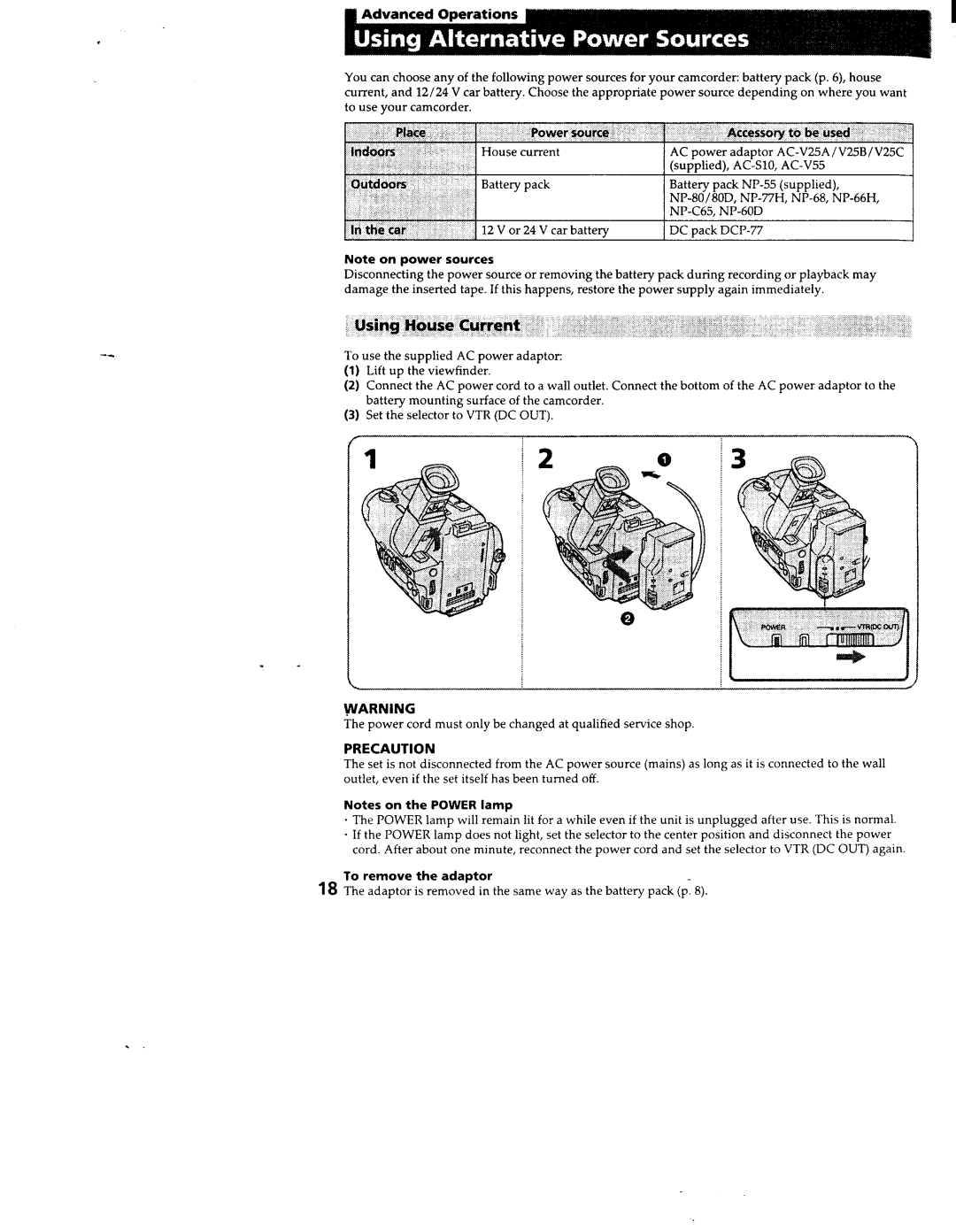 Sony TR83, TR76, TR73, TR93, CCD-TR36 manual 