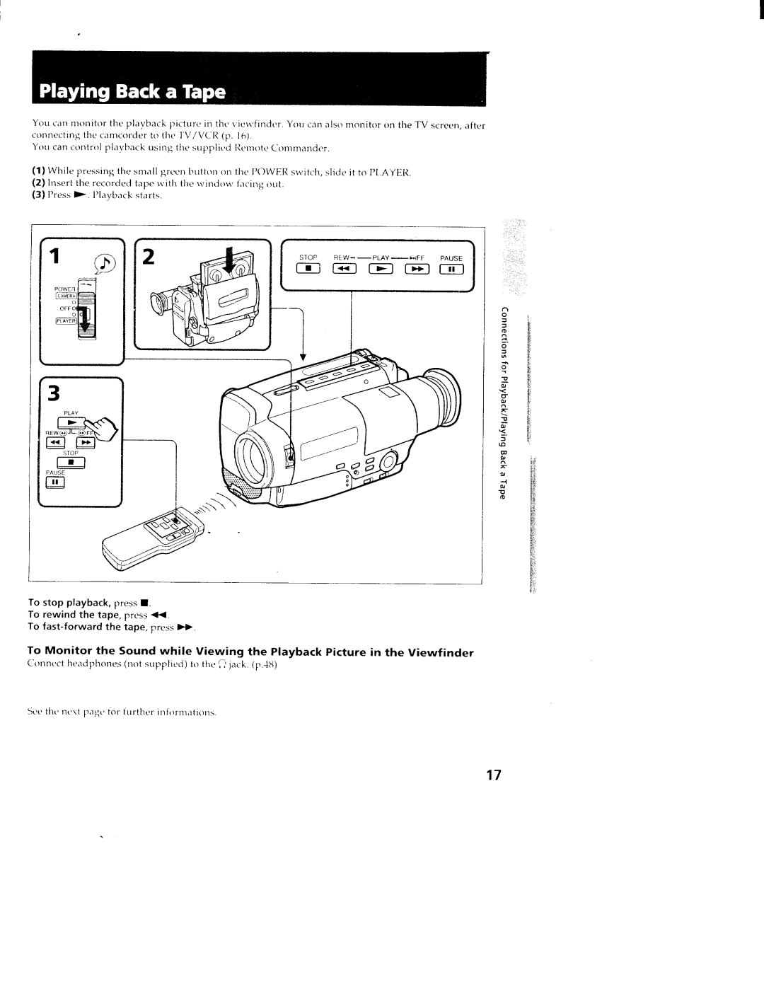 Sony CCD-TR78, TR98, TR88 manual 