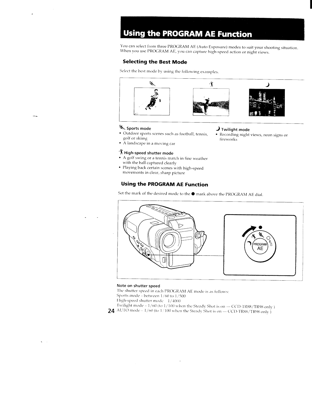 Sony TR98, TR88, CCD-TR78 manual 