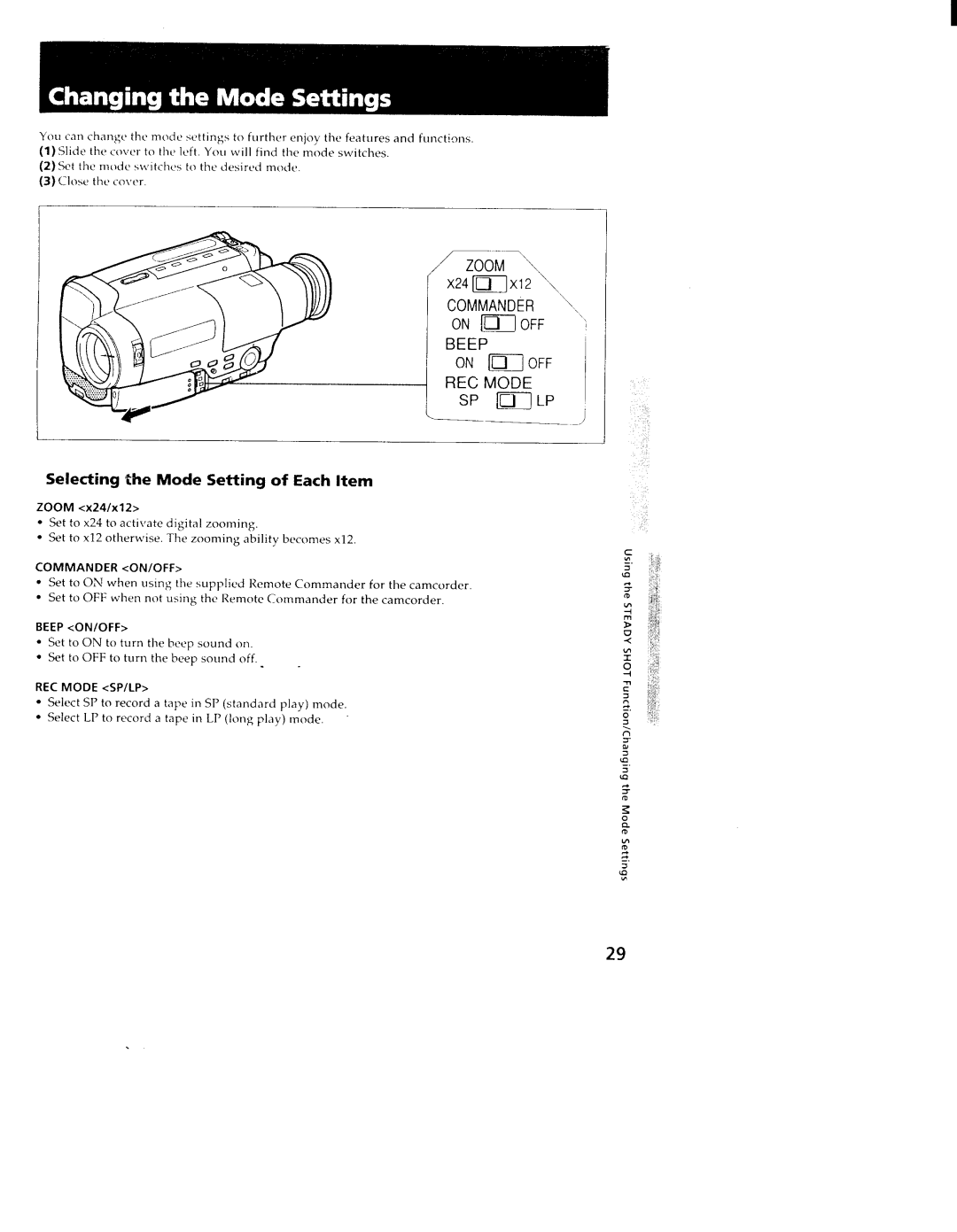 Sony CCD-TR78, TR98, TR88 manual 