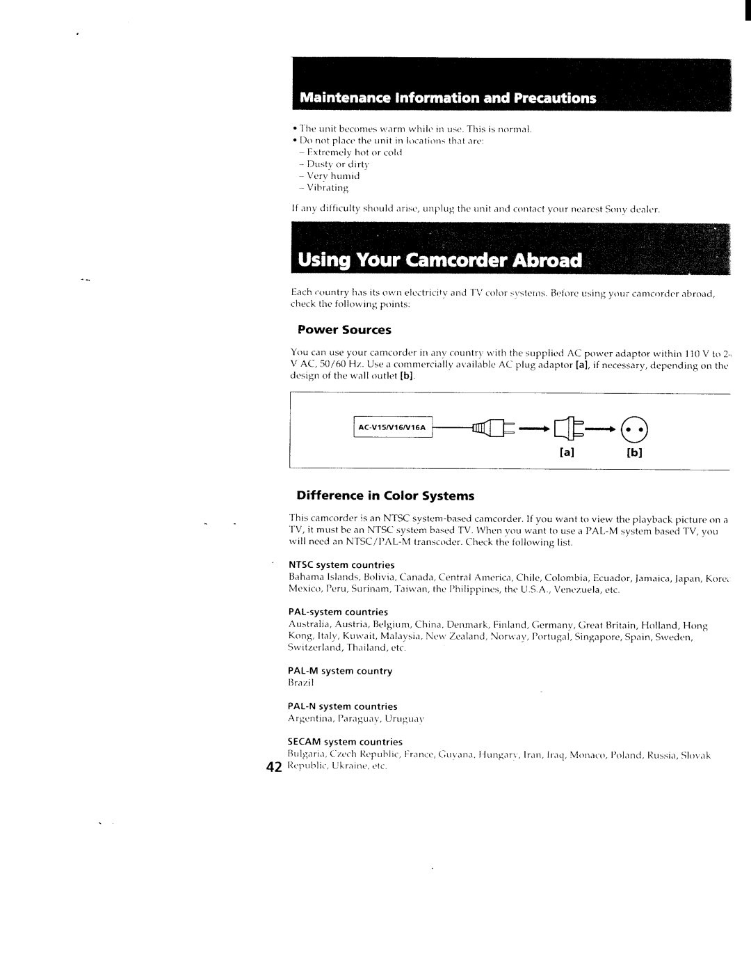 Sony TR98, TR88, CCD-TR78 manual 