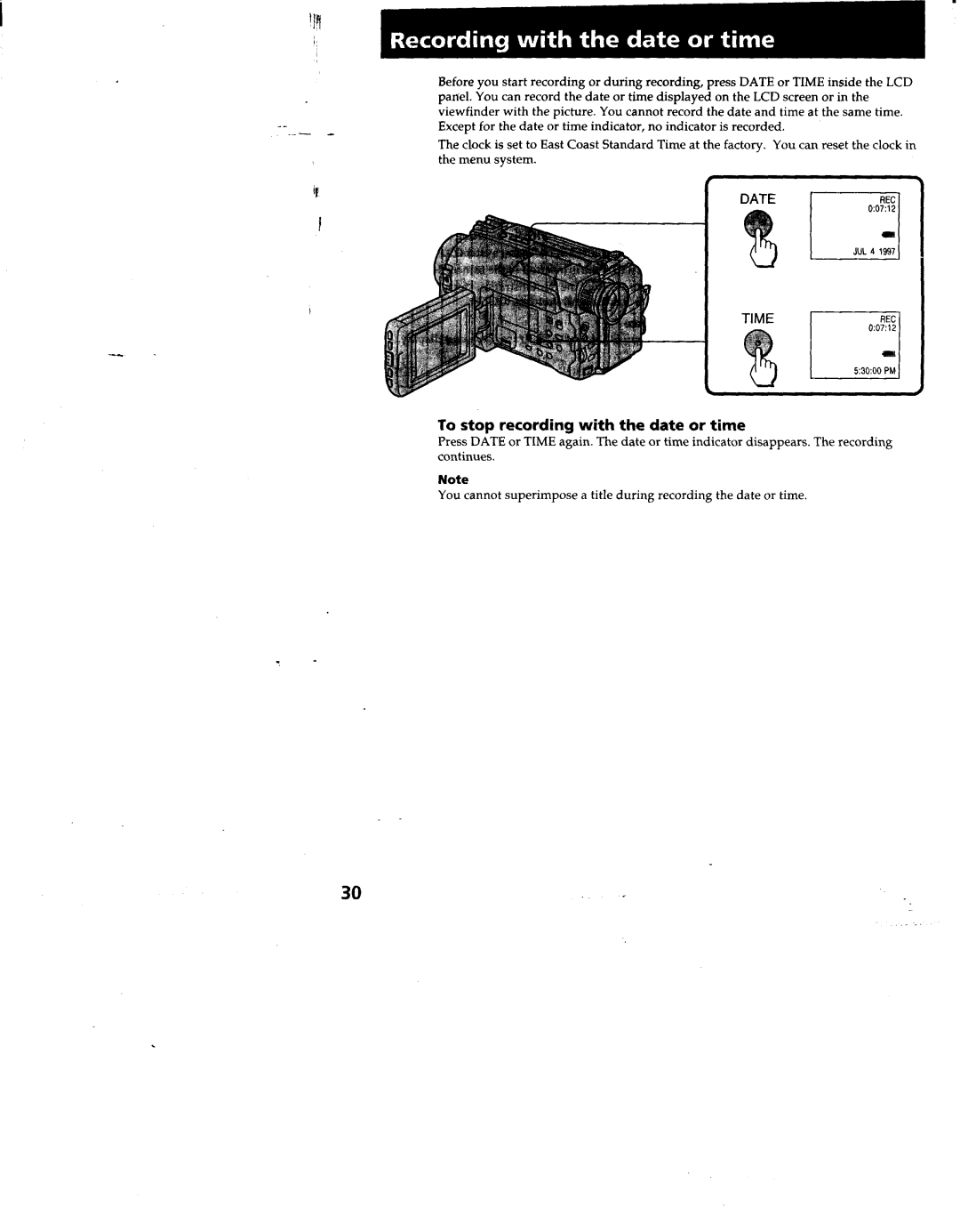 Sony TRV53, TRV52, TRV512, TRV312, CCD-TRV32 manual 