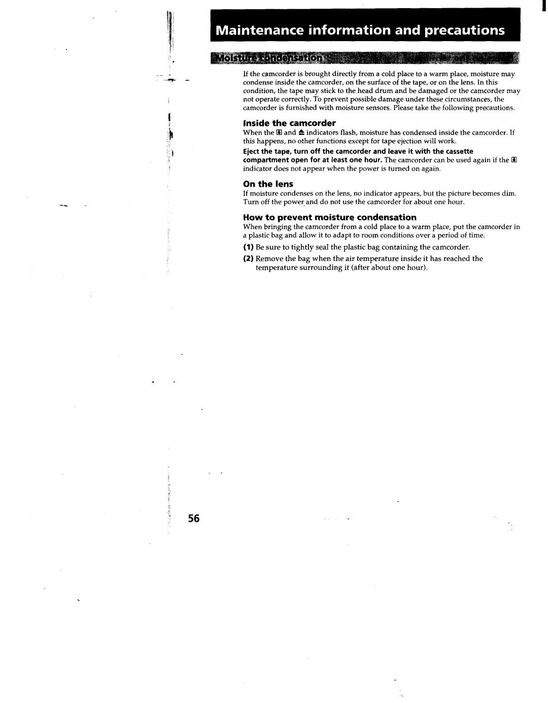 Sony TRV52, TRV53, TRV512, TRV312, CCD-TRV32 manual 