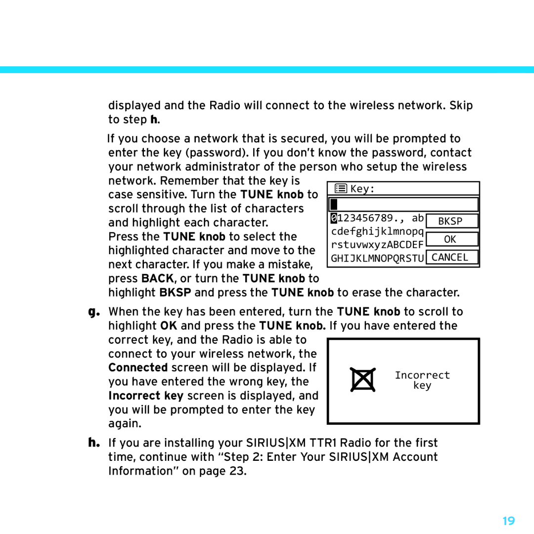 Sony TTR1 manual Scroll through the list of characters 