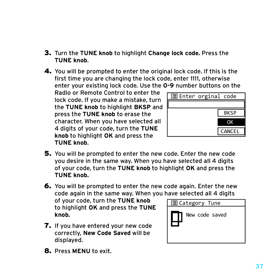 Sony TTR1 manual New code saved 