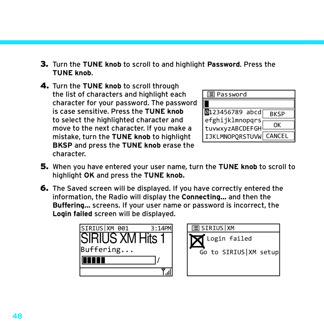 Sony TTR1 manual Sirius XM Hits 