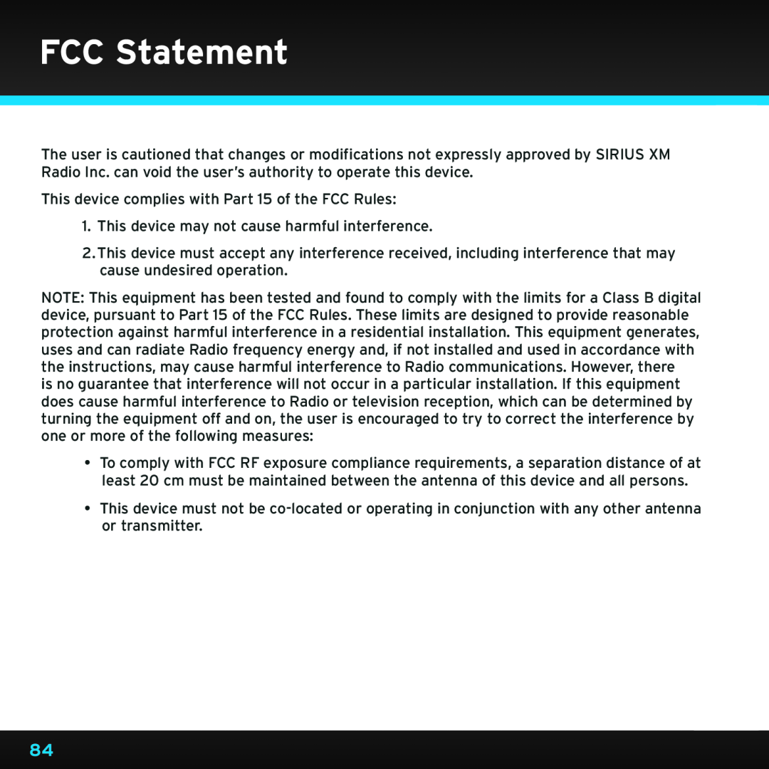 Sony TTR1 manual FCC Statement 