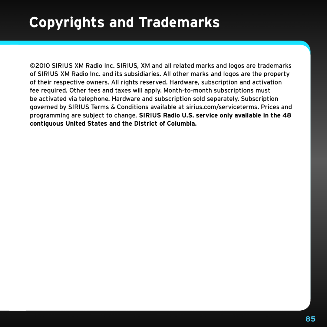 Sony TTR1 manual Copyrights and Trademarks 
