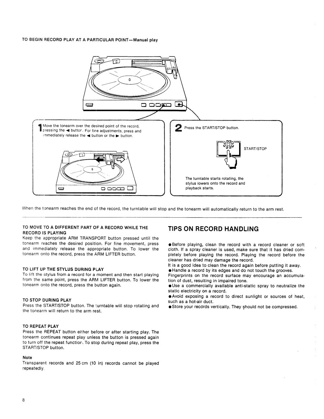 Sony Turntable, 406, PS-LX55C manual 