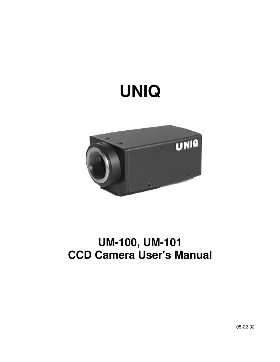 Sony UM-101, UM-100 user manual Uniq 