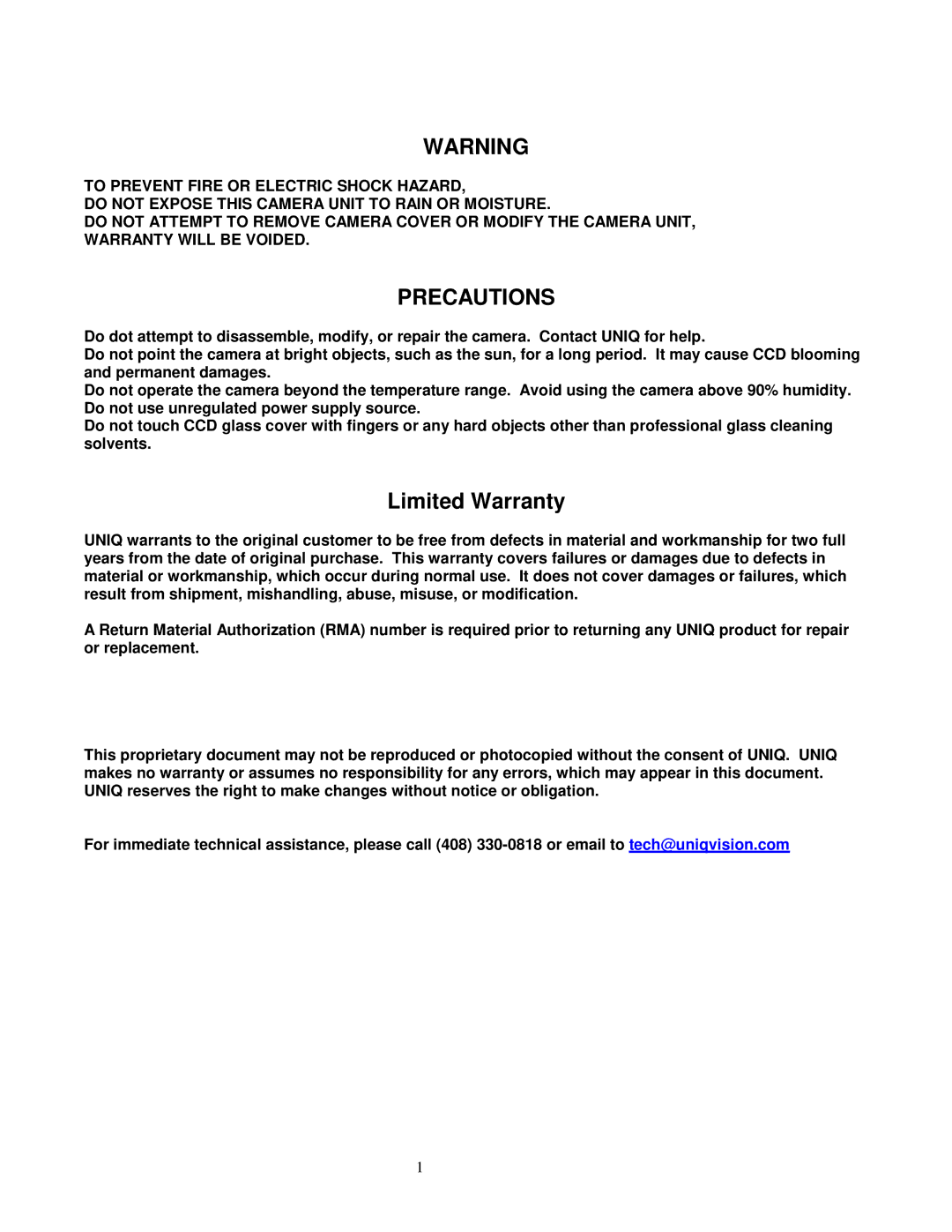 Sony UM-101, UM-100 user manual Precautions 