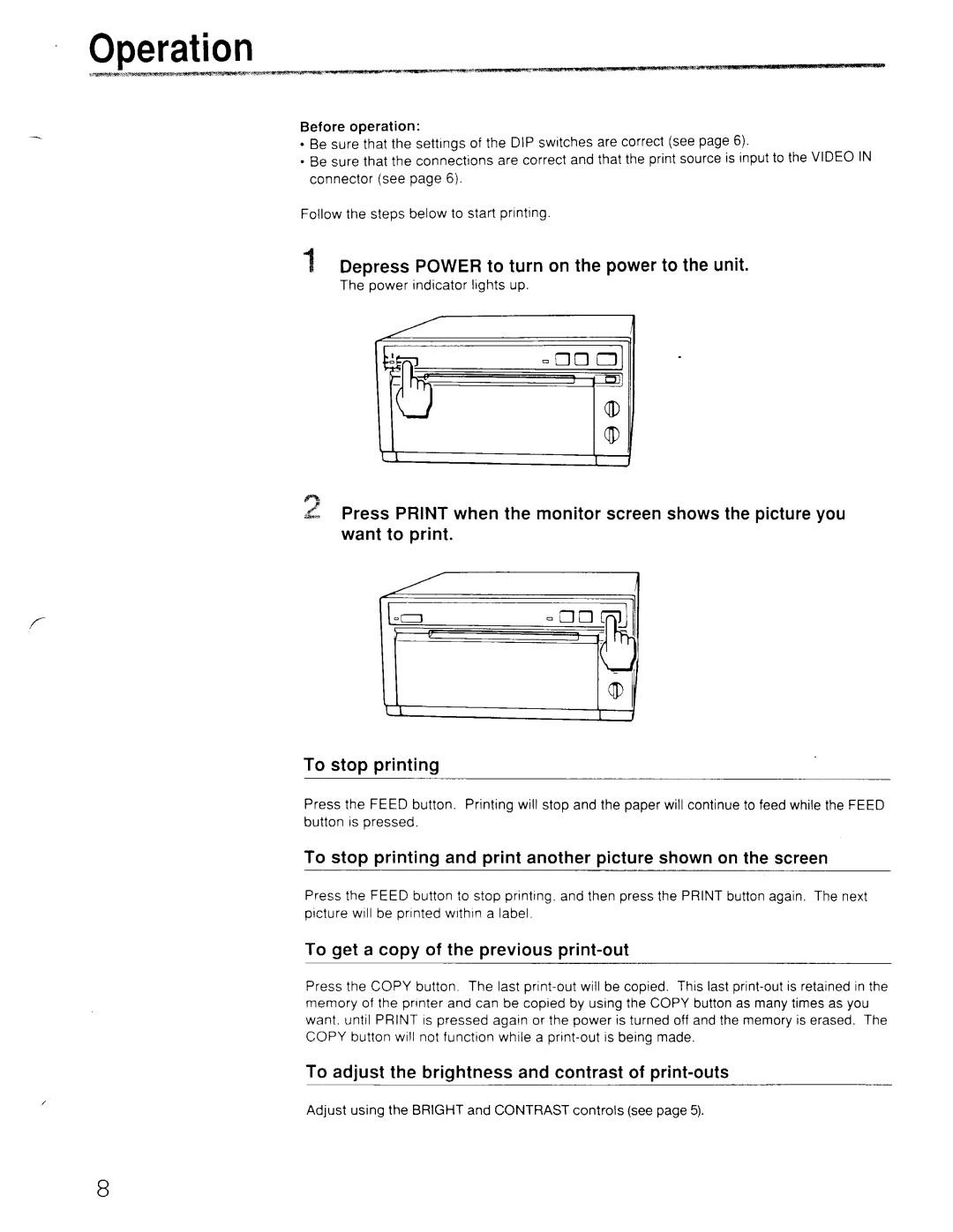 Sony UP-610 manual 