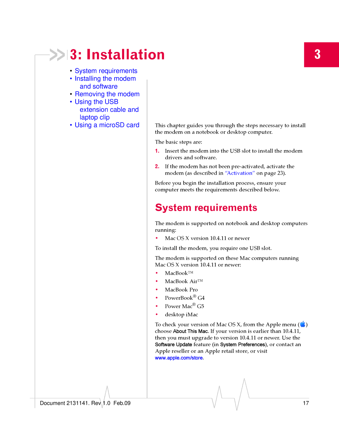 Sony USB 598 manual Installation, System requirements 