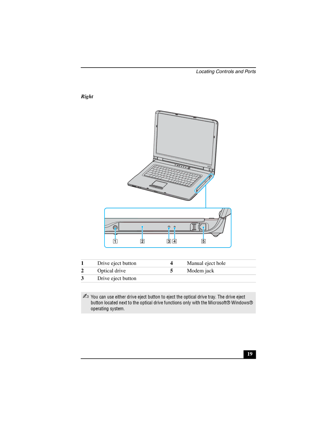 Sony VGN-A140 quick start Right 