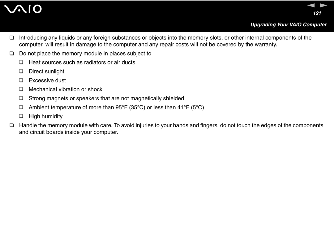 Sony VGN-T300 Series, VGN S400 Series manual Upgrading Your Vaio Computer 