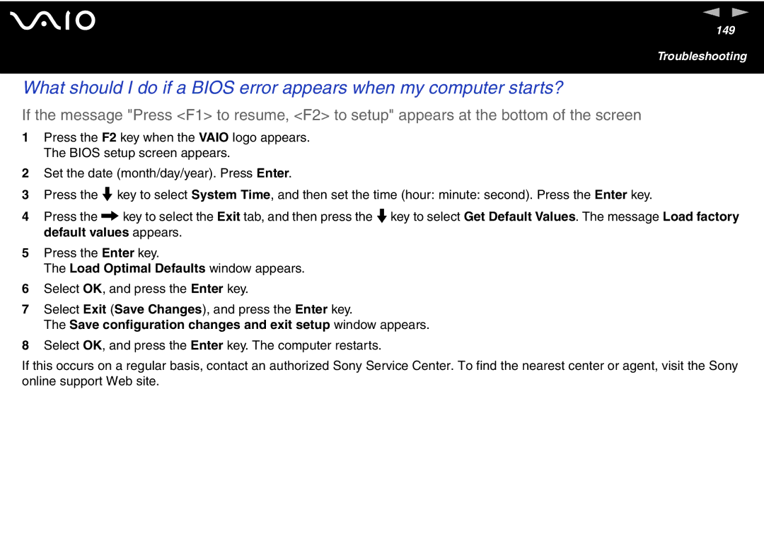 Sony VGN-T300 Series manual Load Optimal Defaults window appears, Save configuration changes and exit setup window appears 