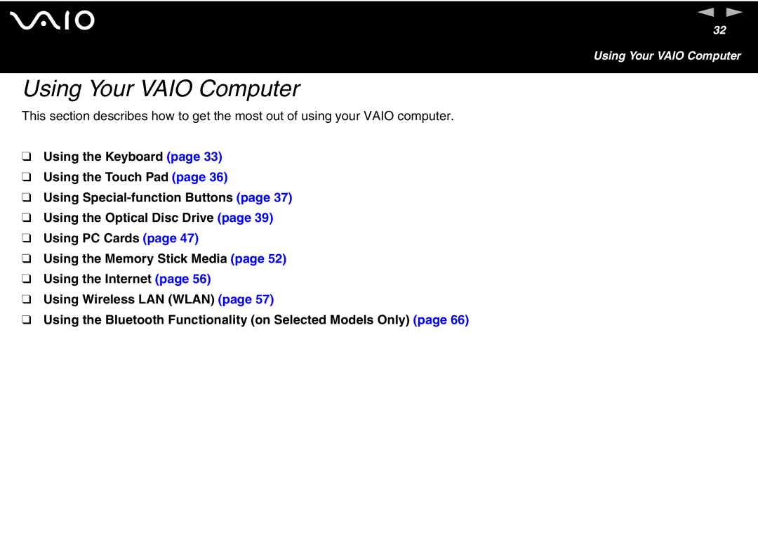 Sony VGN S400 Series, VGN-T300 Series manual Using Your Vaio Computer 