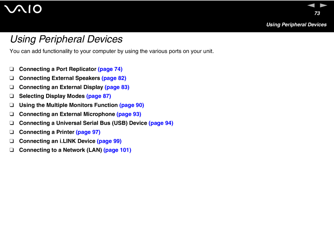 Sony VGN-T300 Series, VGN S400 Series manual Using Peripheral Devices 