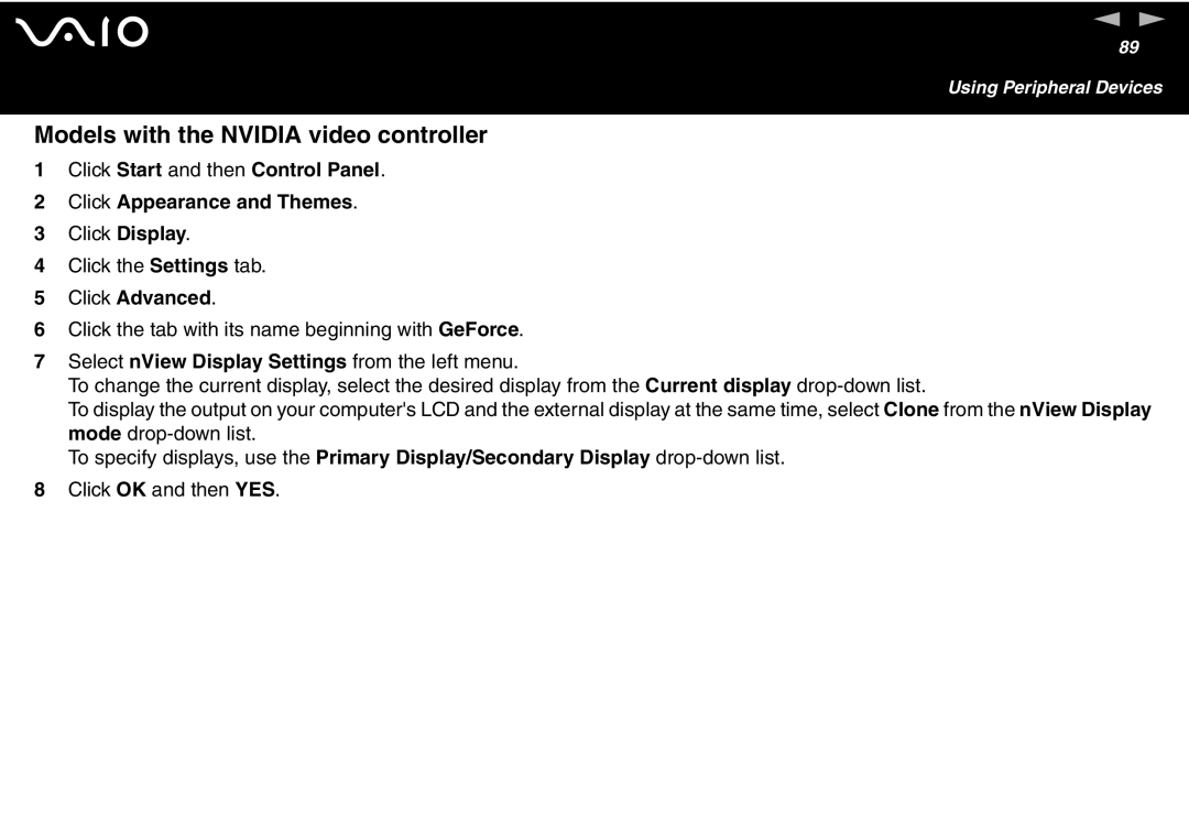 Sony VGN-T300 Series, VGN S400 Series manual Models with the Nvidia video controller 