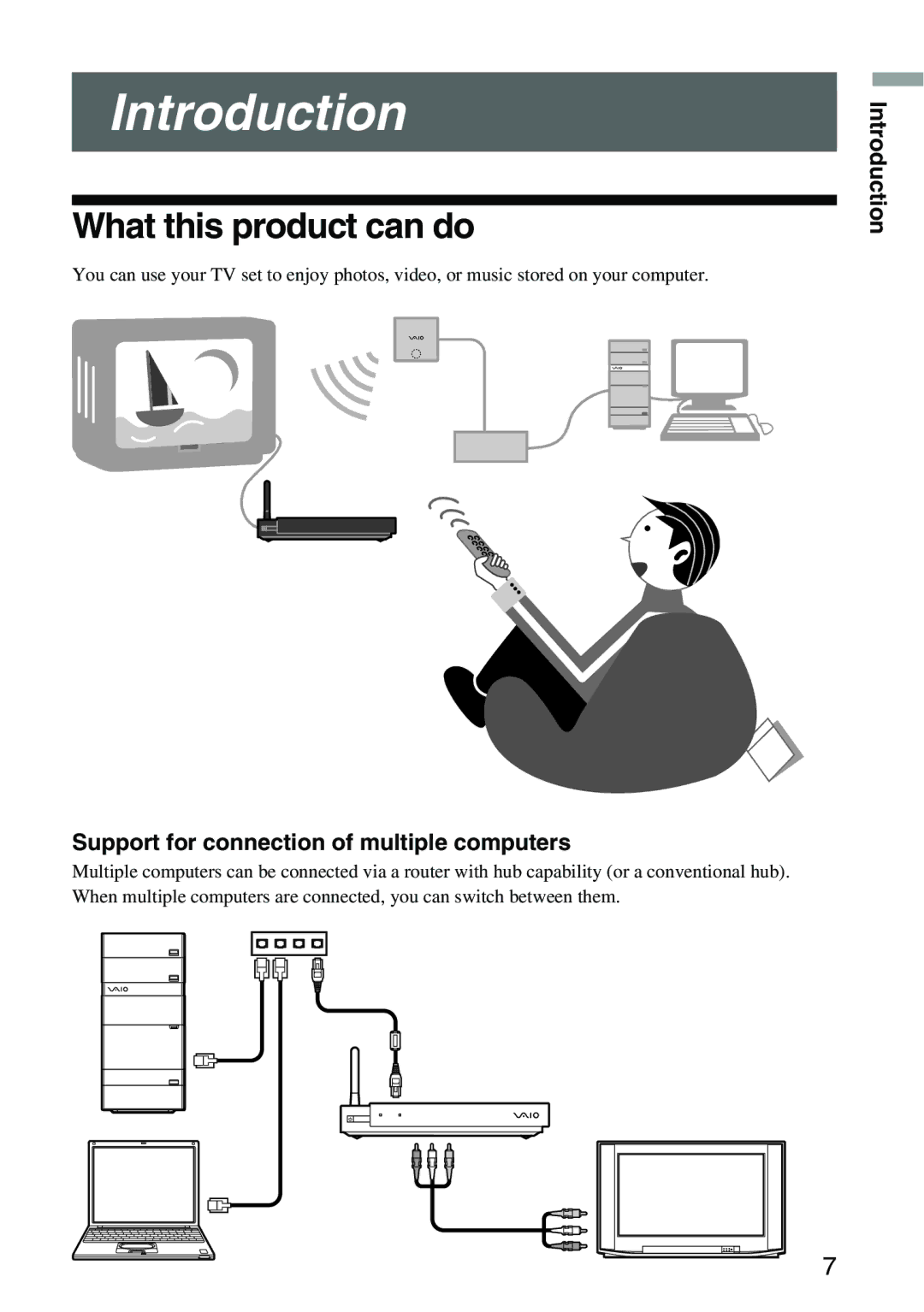 Sony VGP-MR100 operating instructions What this product can do, Support for connection of multiple computers 