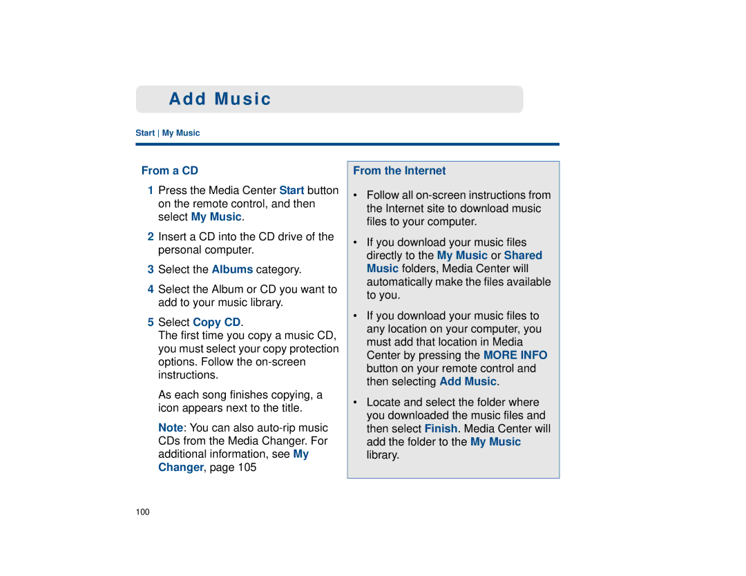 Sony VGX-XL1 manual Add Music, From a CD, From the Internet 