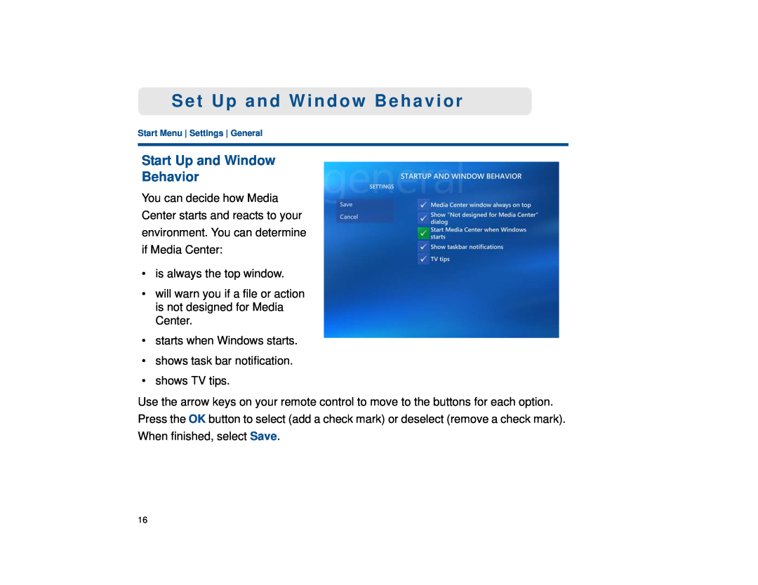 Sony VGX-XL1 manual Set Up and Window Behavior, Start Up and Window Behavior 
